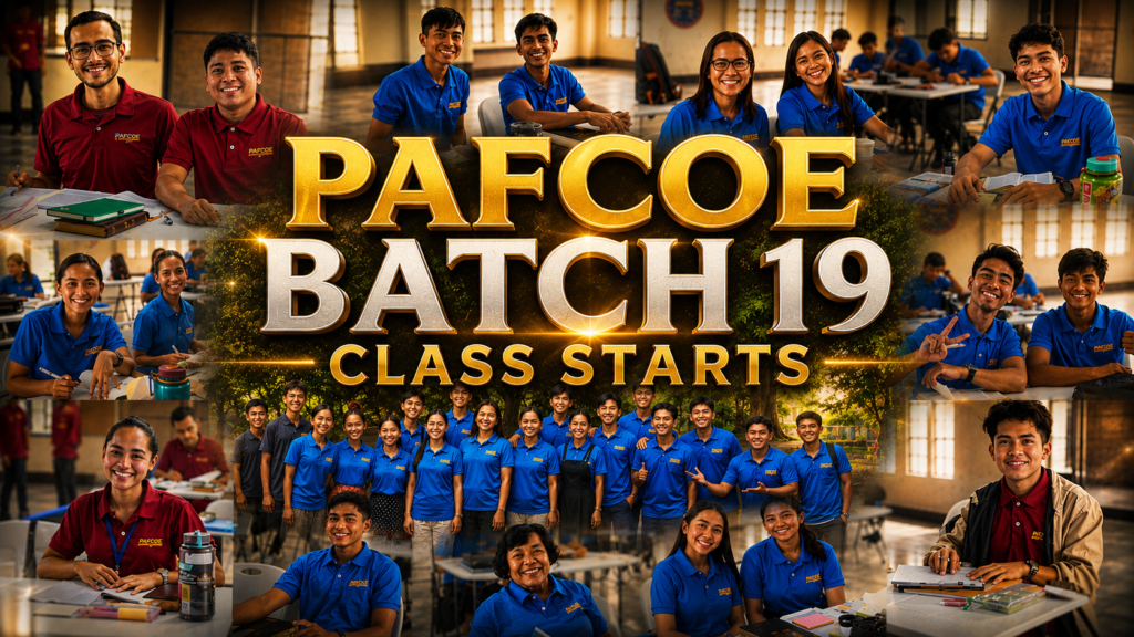 PAFCOE Batch 19 Officially Begins: Called by God, Trained for Mission